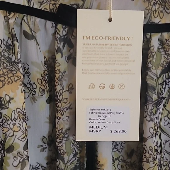 Supernatural by Secret admission Benazir Georgette Dress M - Picture 5 of 7